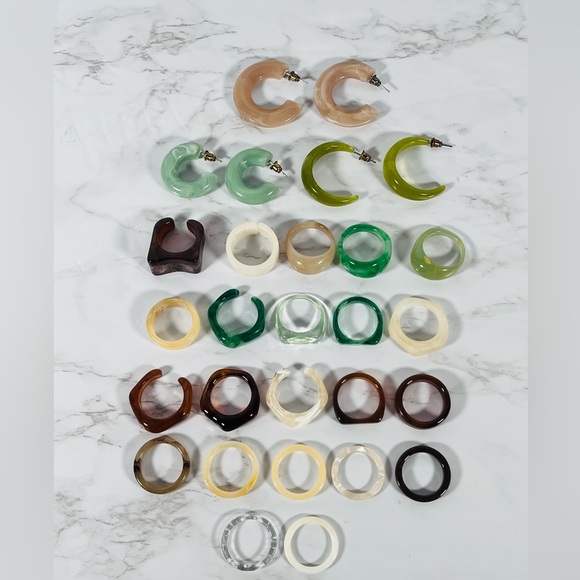 Source Unknown Jewelry - 25 Pieces Assorted Earrings & Rings